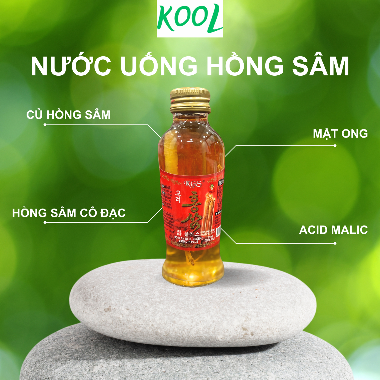 Chai Nước Uống Hồng Sâm ( Có Củ Sâm ) Cao Cấp Hàn Quốc G18 - chính hãng KGS