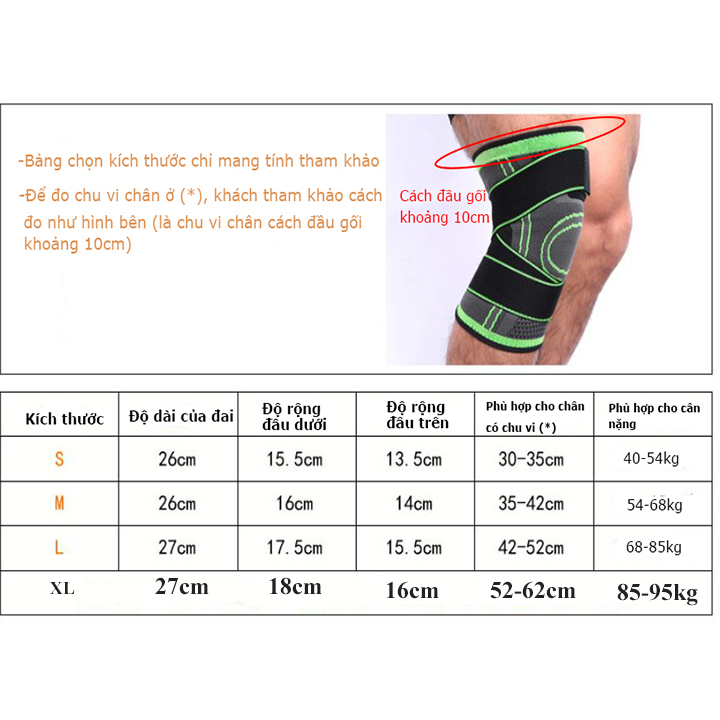 Đai quấn đầu gối Aolikes HX7720 (1 đai)