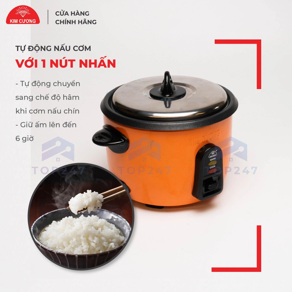 Nồi Cơm Điện Kim Cương - Nắp Rời 0.8 Lít (Bảo Hành 12 tháng)