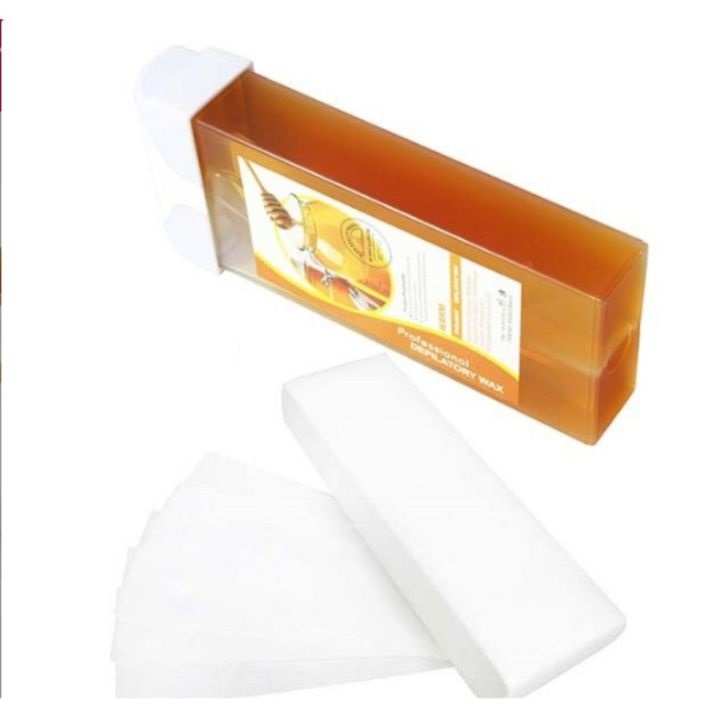Combo sáp wax lông nóng kèm 1 hộp giấy wax 100 tờ