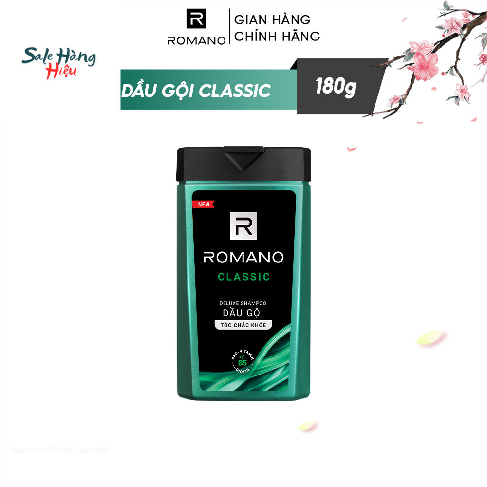 Dầu gội hương nước hoa Romano 180g quyến rũ lôi cuốn lịch lãm dành cho phái mạnh