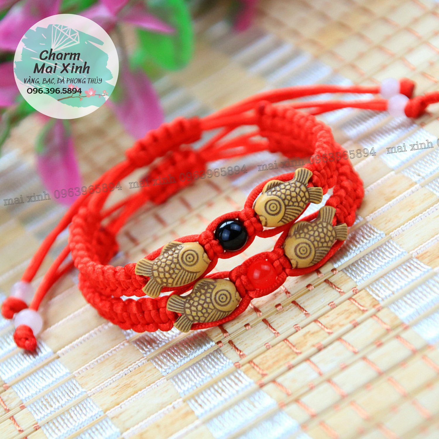 Vòng Tay Chỉ Đỏ Con Cá May Mắn