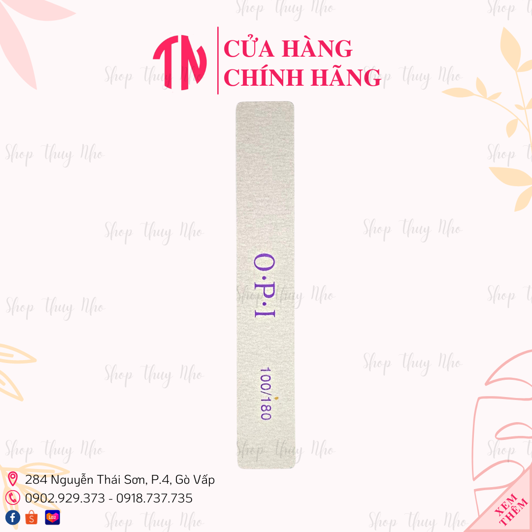 Dũa bột móng tay OPI cao cấp độ nhám 100/180 dụng cụ làm móng tay chuyên nghiệp nghệ thuật nail