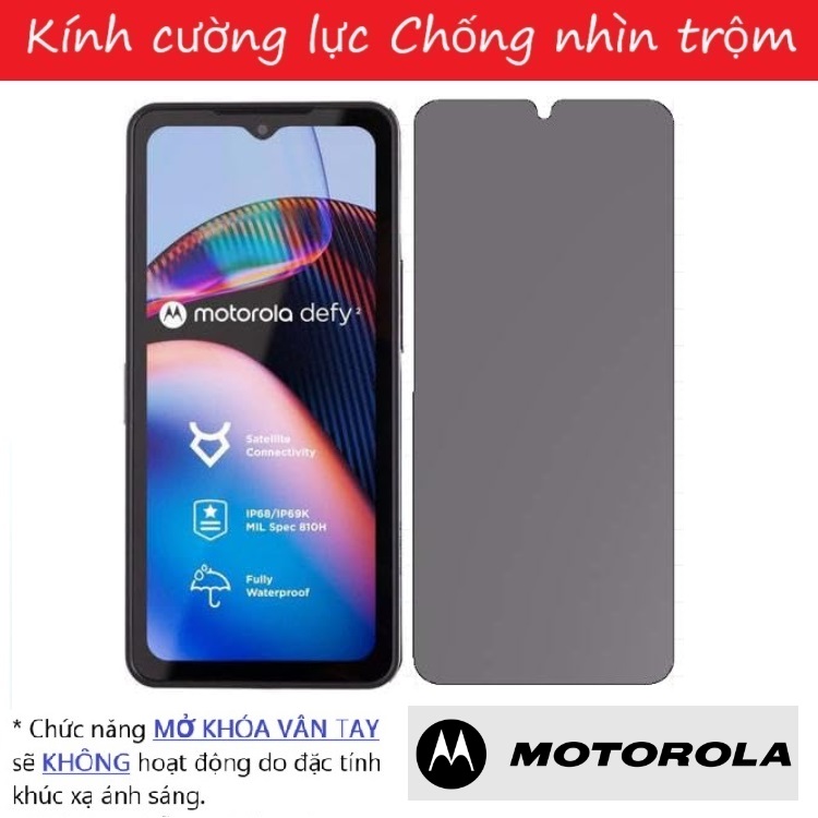 Cường lực Chống nhìn trộm Motorola Defy / Defy 2 / Defy 2021 (Full Màn, Full Keo)