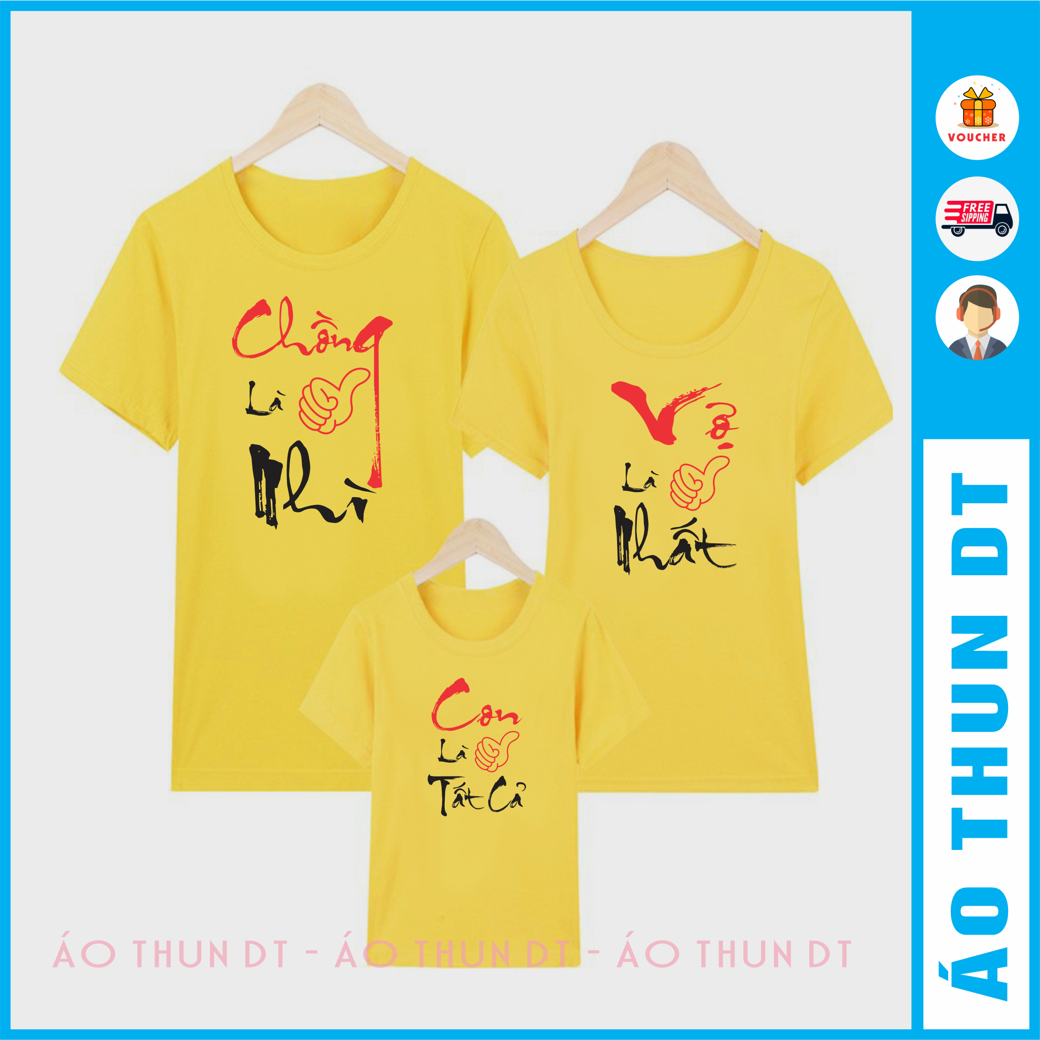 Áo gia đình - Slogan gia đình vui - 35K/Cái