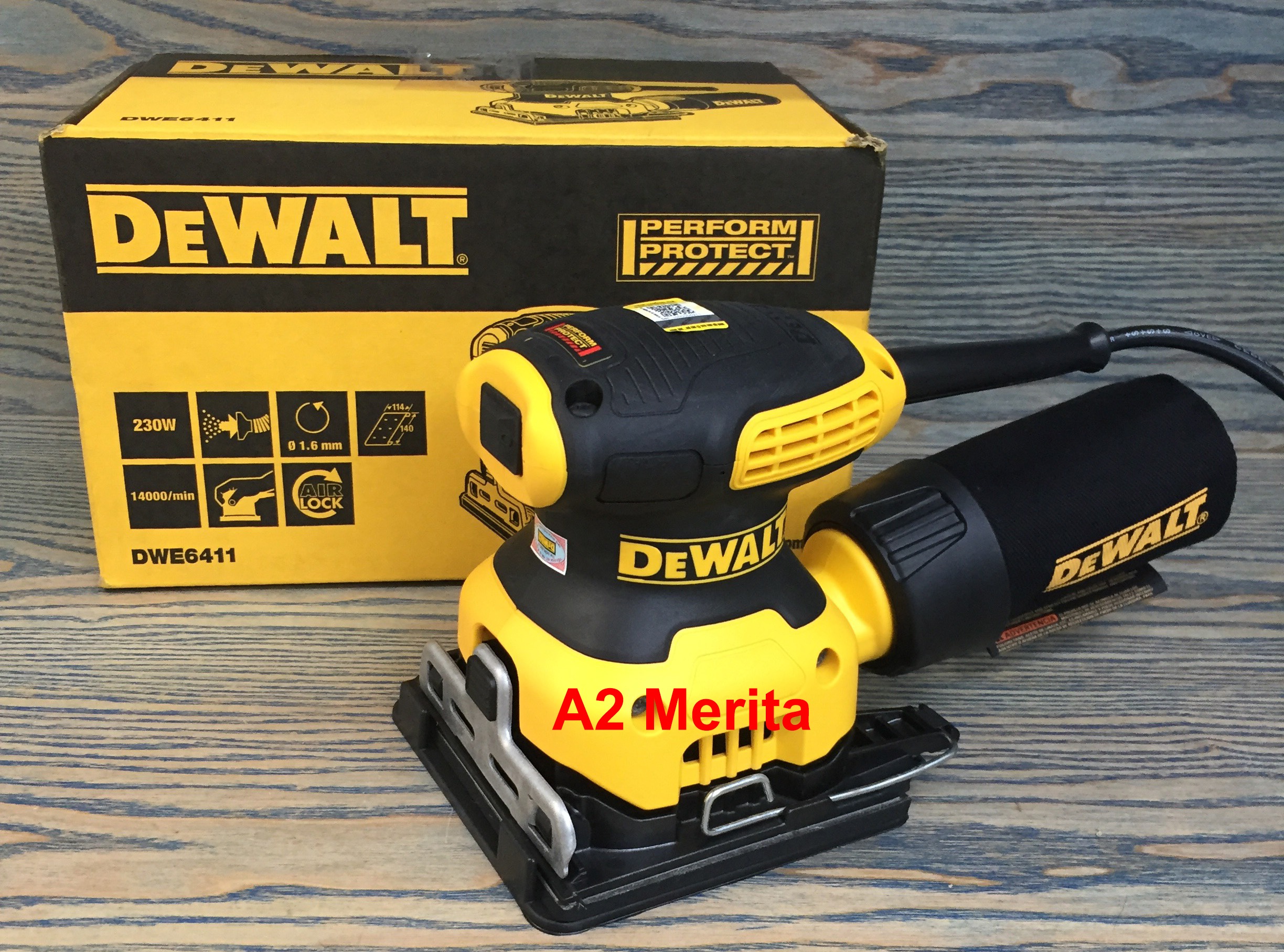 Máy chà nhám cầm tay 230W-1/4" Dewalt DWE6411