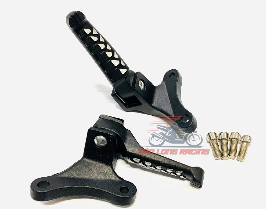 Gác chân Nhôm CNC gắn Exciter 150 kiểu Take rất đẹp màu Đen..01