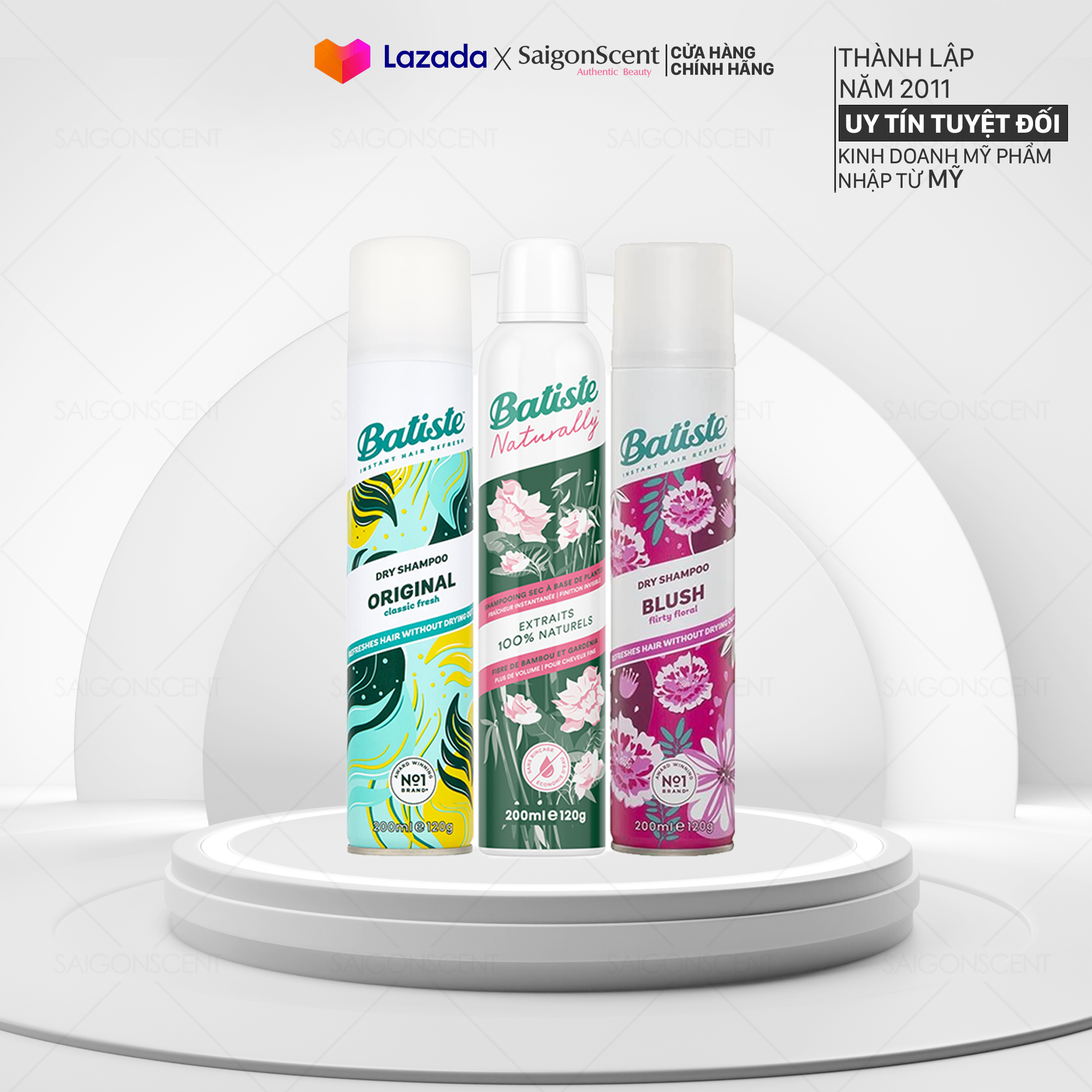 [SaigonScent] Dầu gội khô Batiste Dry Shampoo 200mL