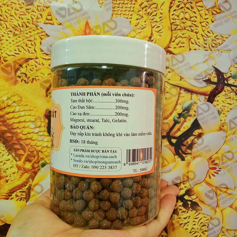 500G Viên Tam Thất (Tặng 100G viên nghệ mật ong)
