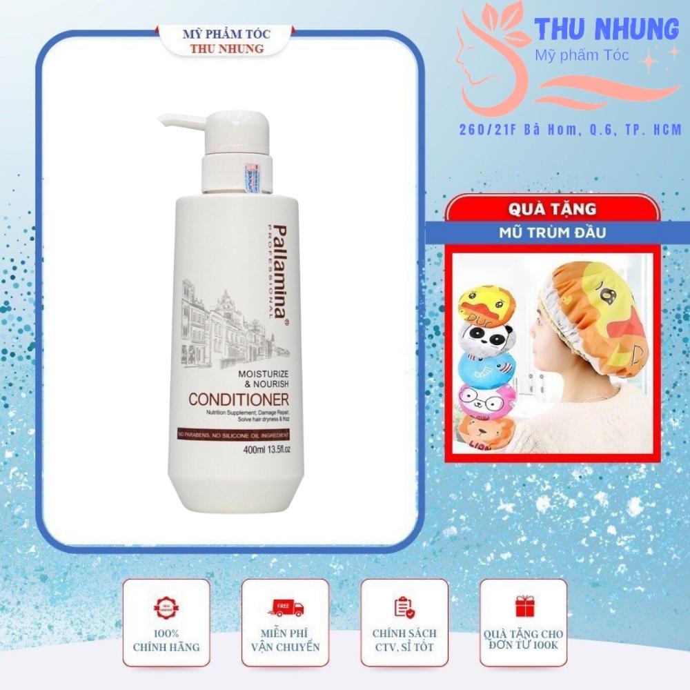 [+Tặng mũ trùm][HCM]Dầu xả Pallamina Collagen Keratin phục hồi siêu mượt tóc cao cấp Moisturize & Norishing 400ml