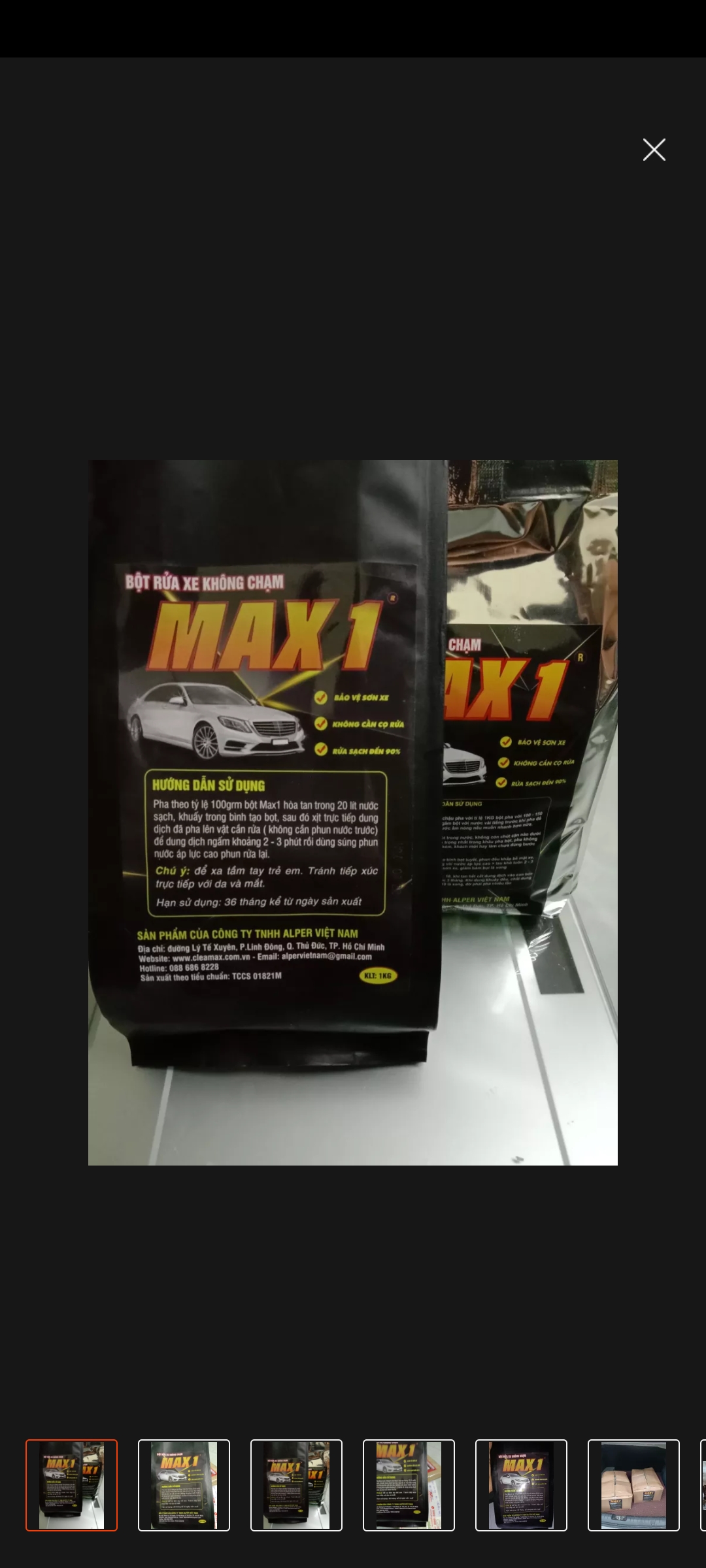 Bột rửa xe không chạm Max1 đen đậm đặc 500G