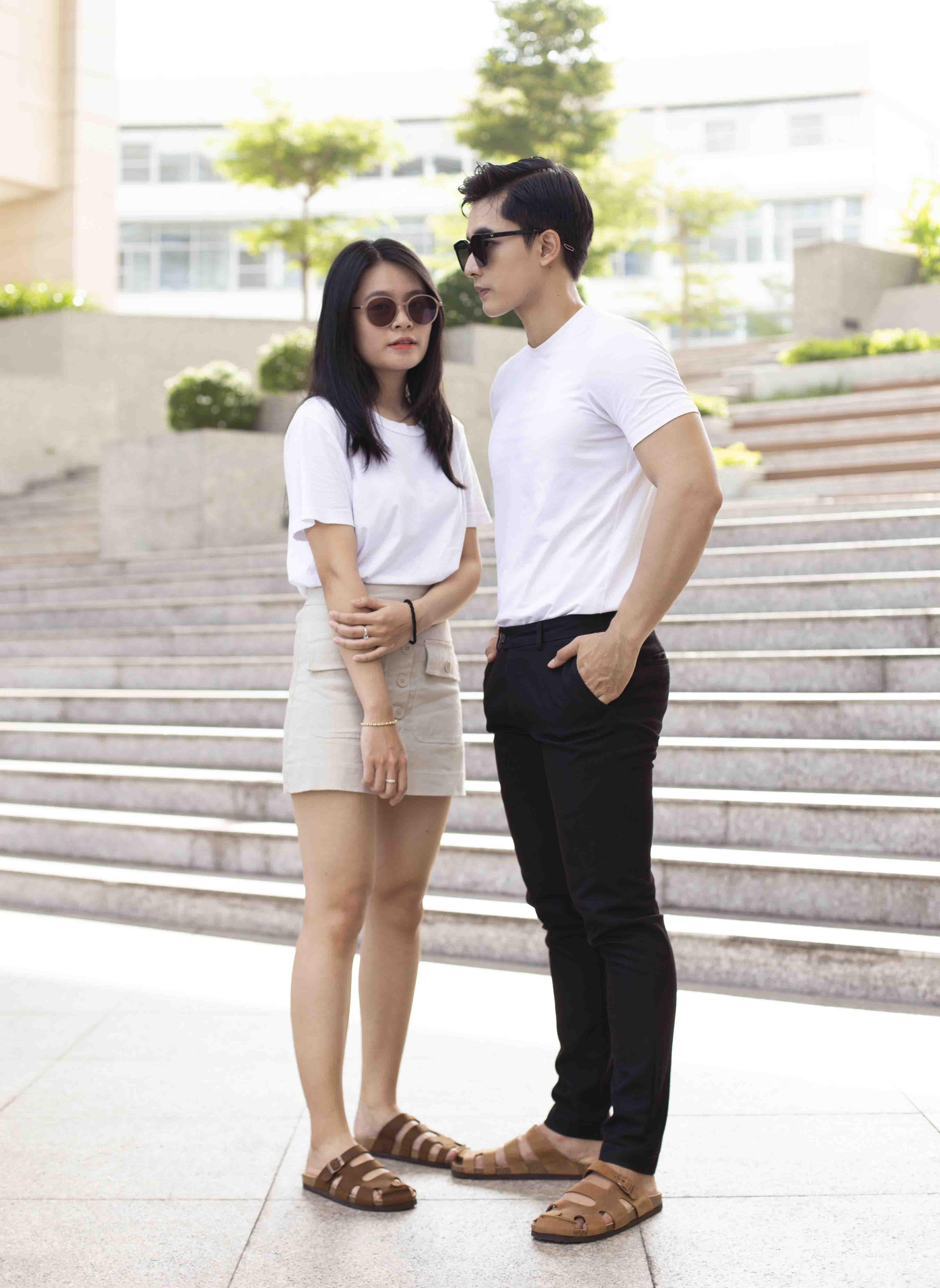 Dép unisex bít mũi da bò đế trấu