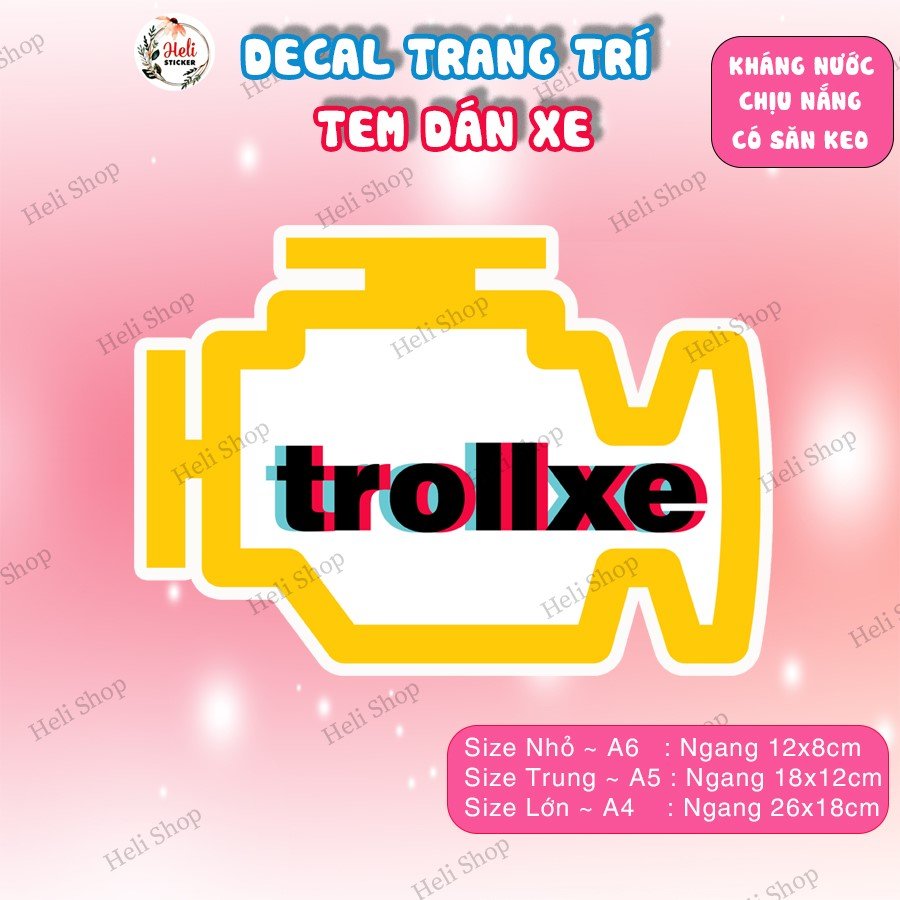 Decal troll xe chống nước, tem dán troll xe mang đến sự kết nối, giải trí, vui vẻ - hình dán xe ô tô, xe tải, xe máy...