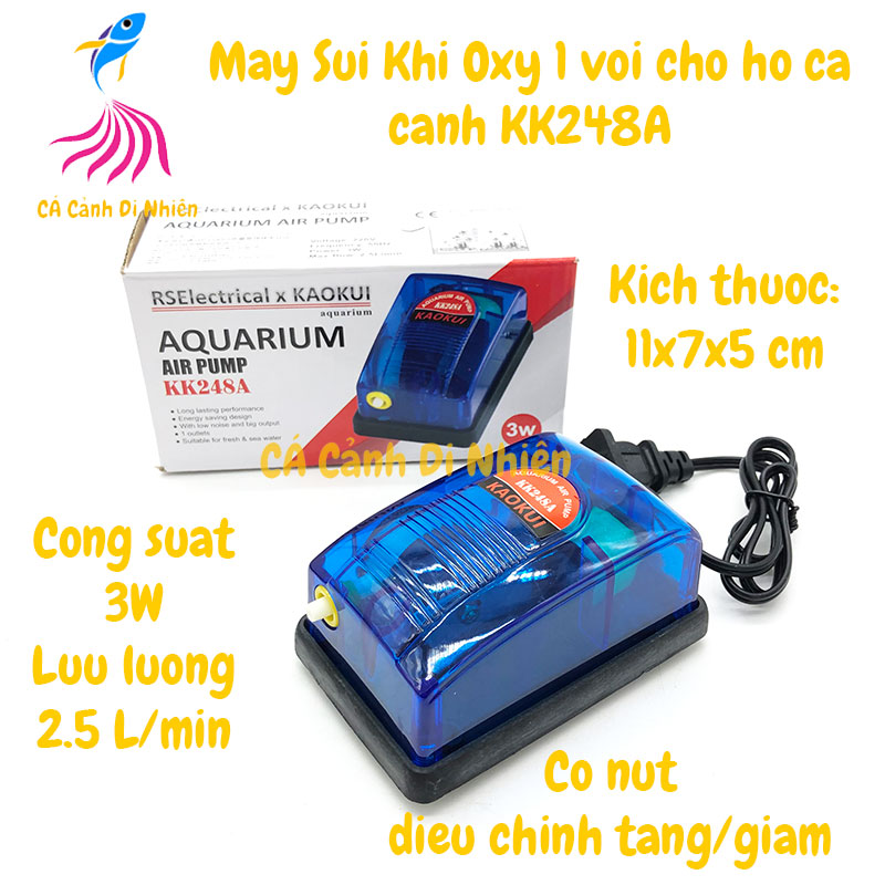 Máy sủi oxy  2 vòi SOBO SB 348 dành cho hồ cá cảnh