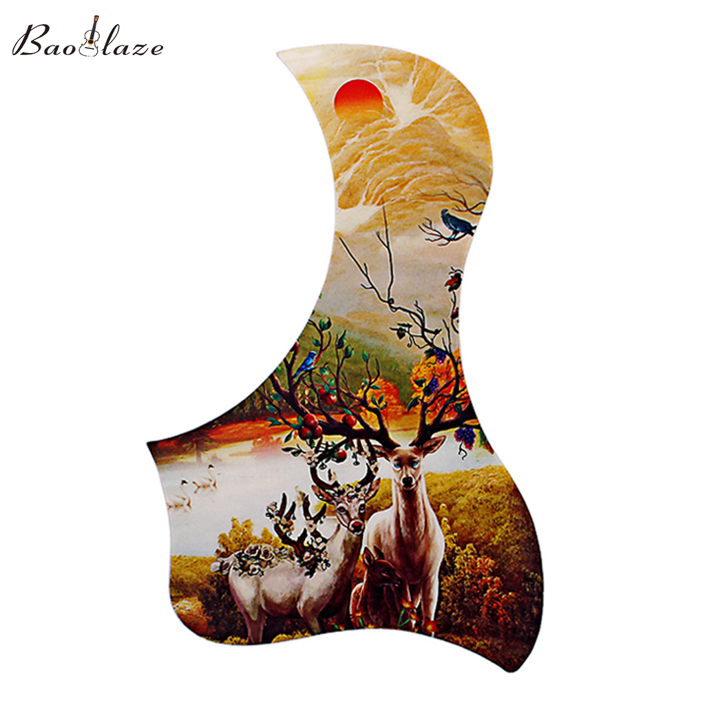 Baoblaze PVC Pro Guitar Pickguard Elk Top Quality Guard Plate Acoustic Guitar Accs
