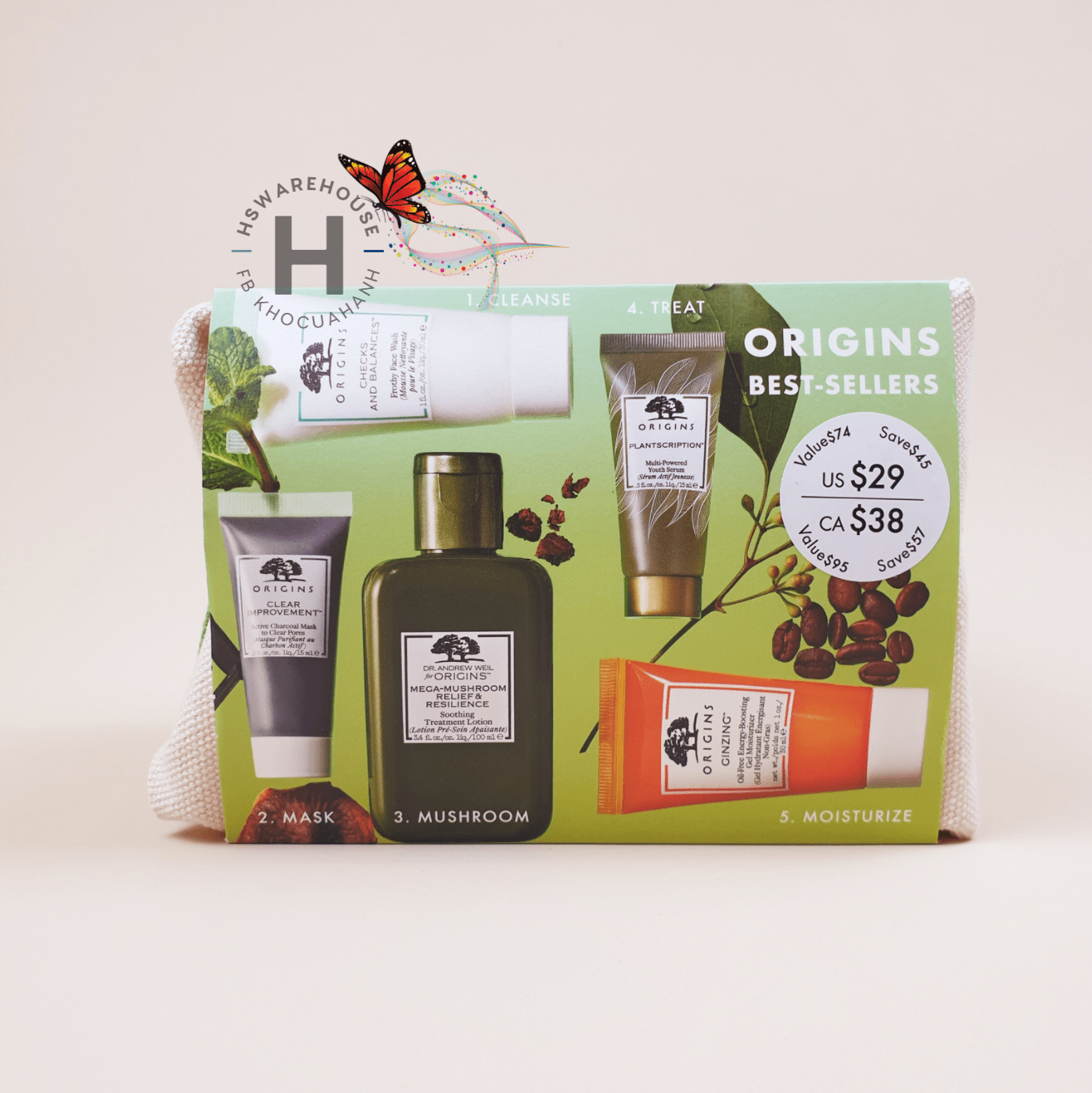 [HCM][bill Mỹ] Set chăm sóc phục hồi da Origins Best-sellers Set