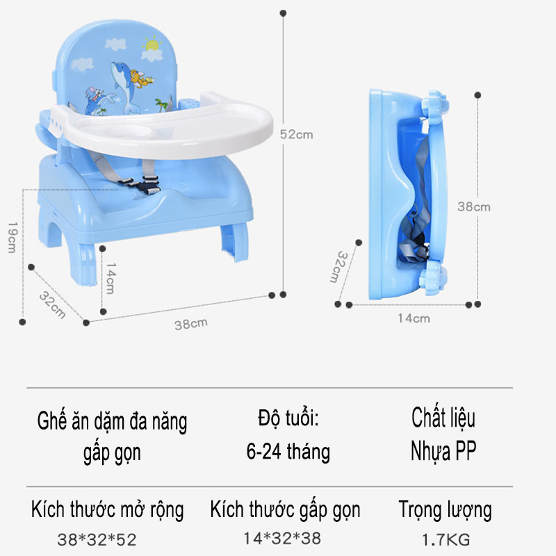 Ghế ngồi ăn dặm đa năng cho bé