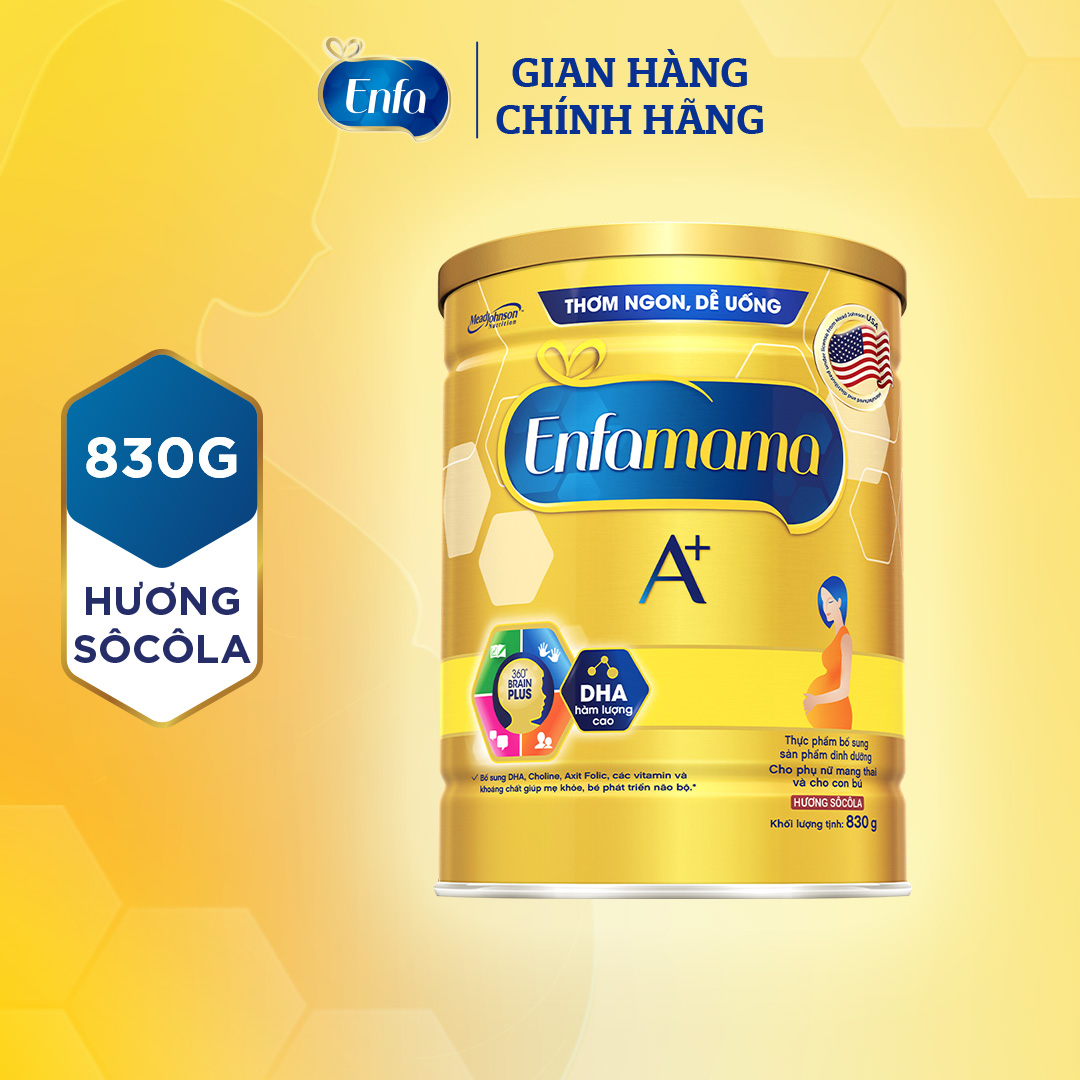Sữa bầu Enfamama A+ 830g hương Choco