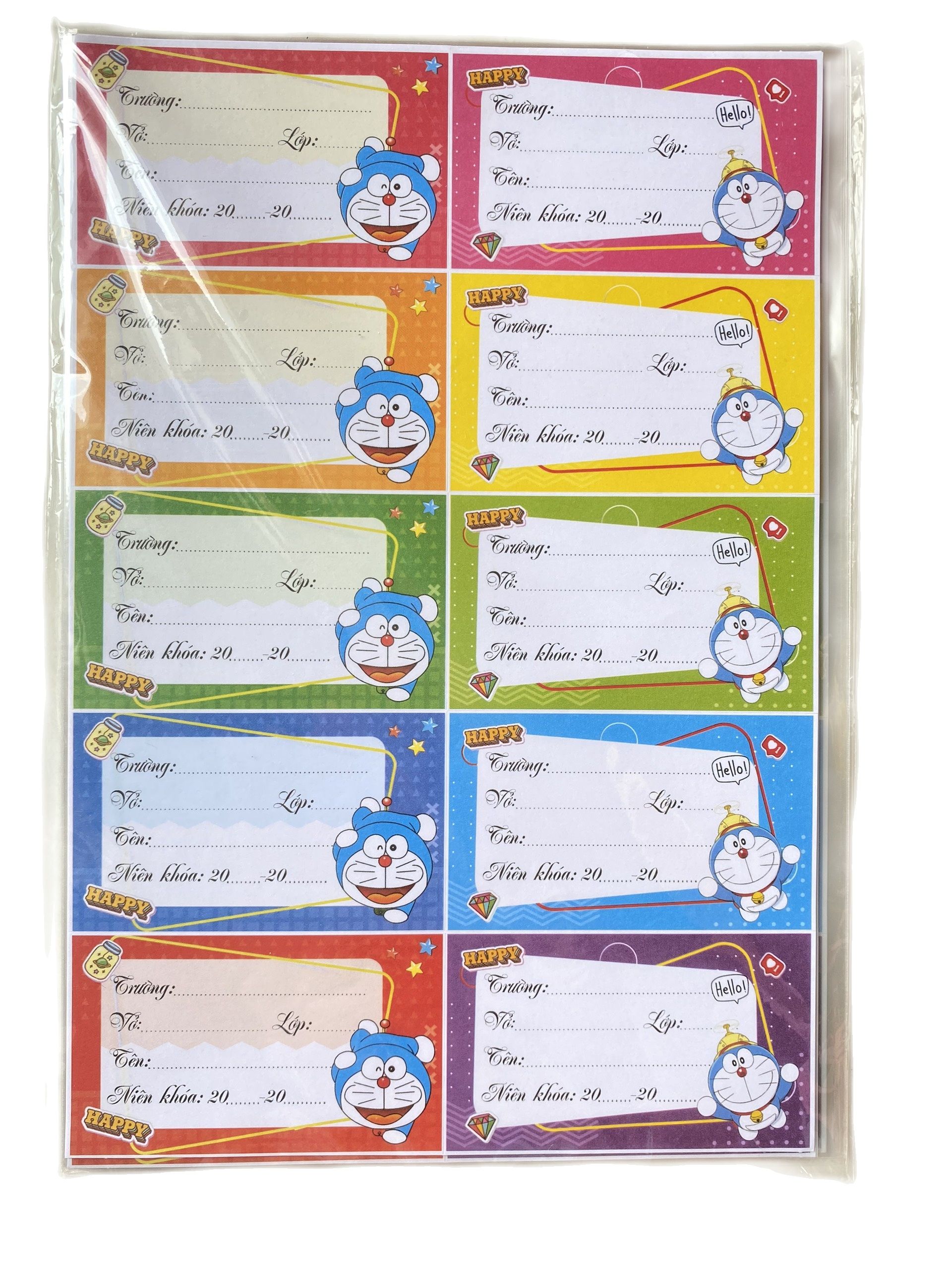 Nhãn vở học sinh 50-30-20 cái/decal dán thời khóa biểu/decal ghi chú