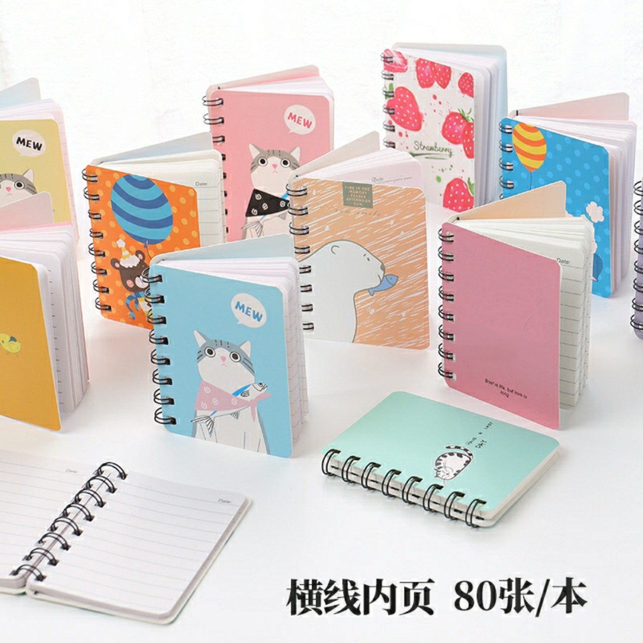 Sổ ghi chú nhỏ, sổ note có lò xo - set 2 cuốn