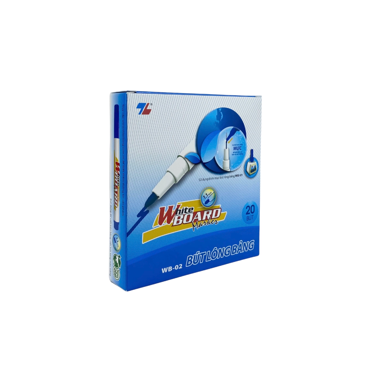 Bút Lông Bảng Nhỏ Thiên Long WB-02 - Đầu Bút 1.1mm - Mực Xanh