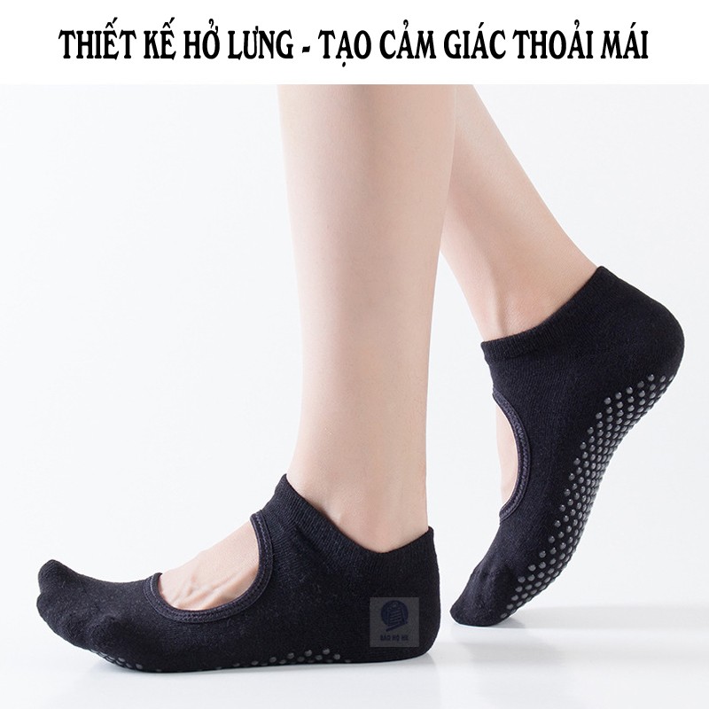 Vớ hở lưng chống trượt dày dặn kiểu dáng Hàn Quốc