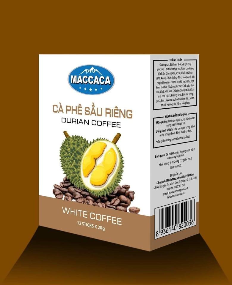 Cà phê Sầu riêng, sữa đá, hương chồn - Maccaca (combo 3 hộp 3 vị)