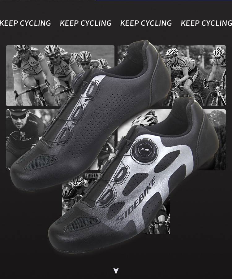 Giày Xe Đạp Side Bike SD015 Pro Rd Đế Carbon Black & Silver