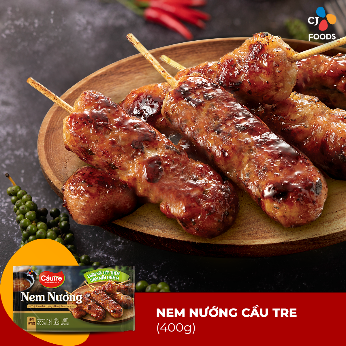 [Hỏa tốc] Nem nướng Cầu Tre gói 250g/400g (khác vị)