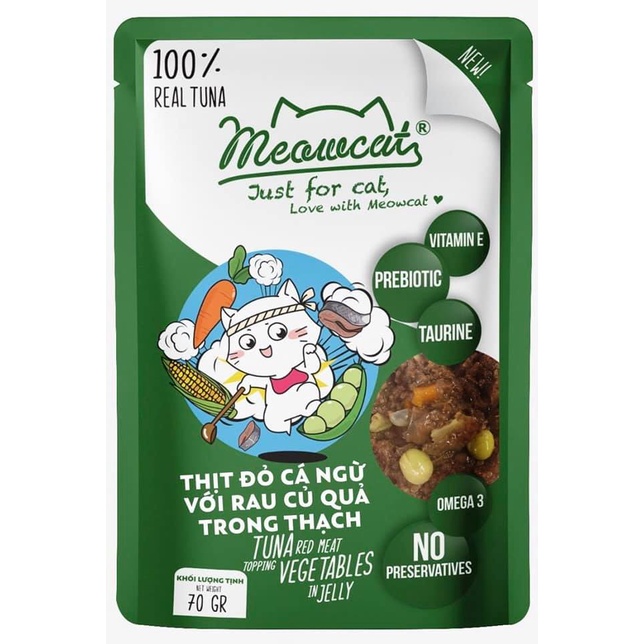 Combo 12 gói pate mèo Meowcat 70g