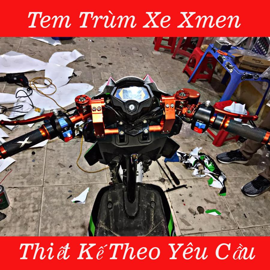 Tem trùm xe điện Xmen Xanh Trắng