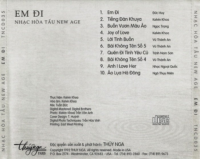 Bộ 6 Đĩa CD nhạc trung tâm thúy nga 6 (phôi đĩa nhật)