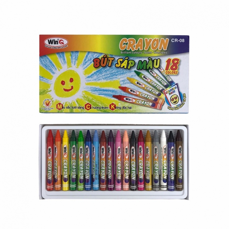 Bút Sáp Thơm 18 Màu Winq Cr08
