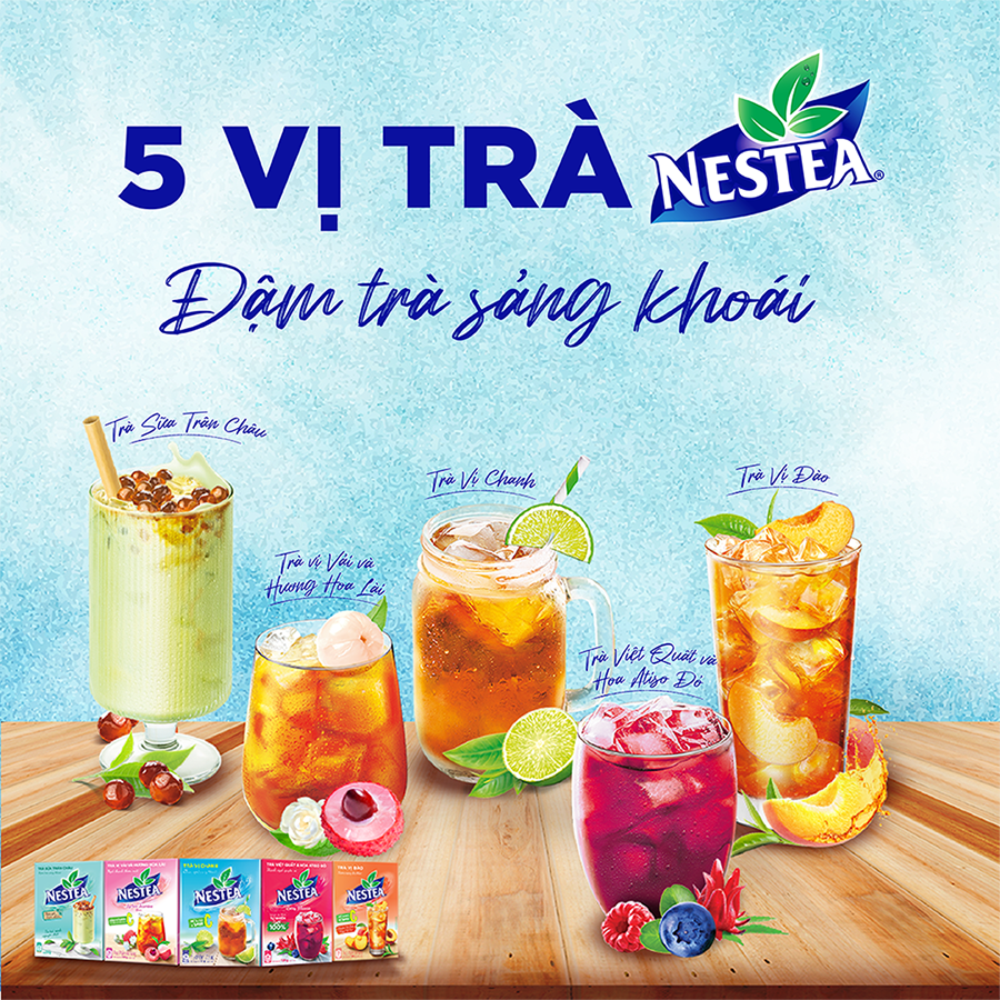 [ƯU ĐÃI THÁNG 6] Combo 2 Hộp Trà vị chanh NESTEA (Hộp 15 gói x 13g)