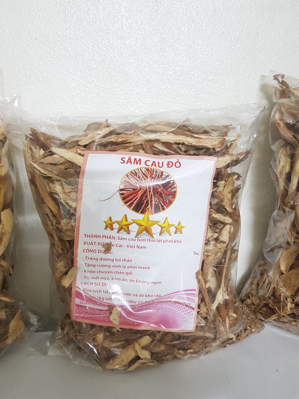 Sâm cau đỏ phơi khô (gói 500g), tăng cường sinh lý nam, tăng ham muốn, tráng dương bổ thận, một người khỏe hai người vui