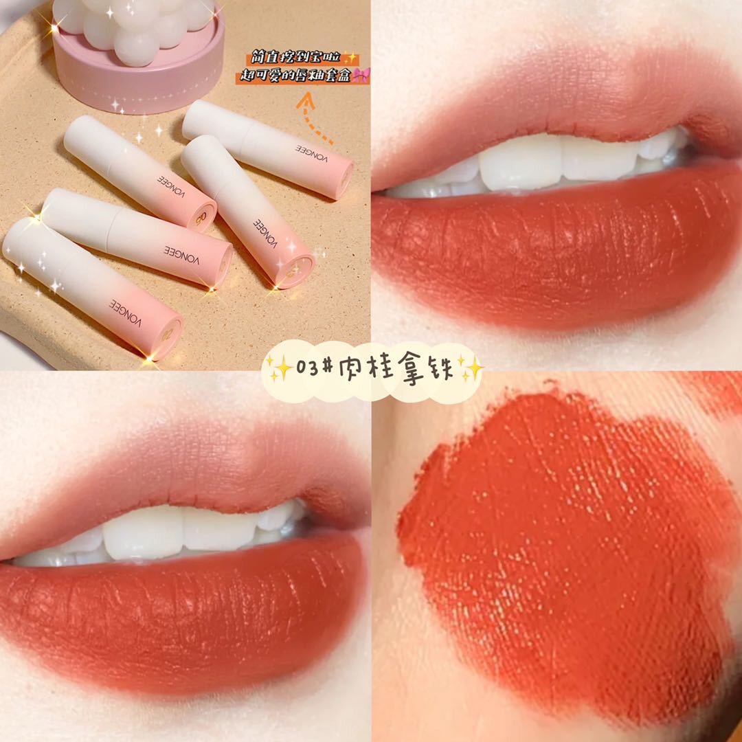 Set 5 Cây Son Kem VonGee Mềm Mượt Siêu Lì [Hàng Mới]