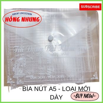 [Loại Mới]BÌA NÚT KHỔ A5 – Xấp 10 CÁI