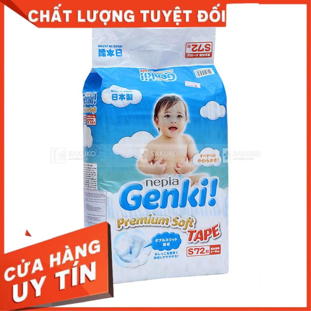 [ Sale giá sốc ] GENKI- Bỉm dán S 72 miếng