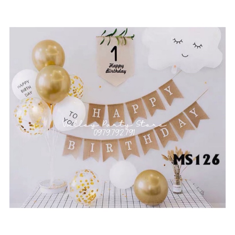 Set bóng trang trí sinh nhật Hàn Quốc