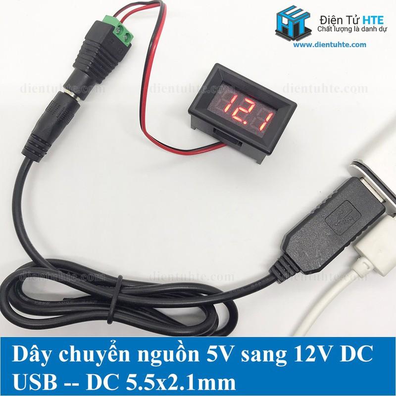 Cáp chuyển đổi nguồn USB 5V 12V - Dùng cho wifi Router