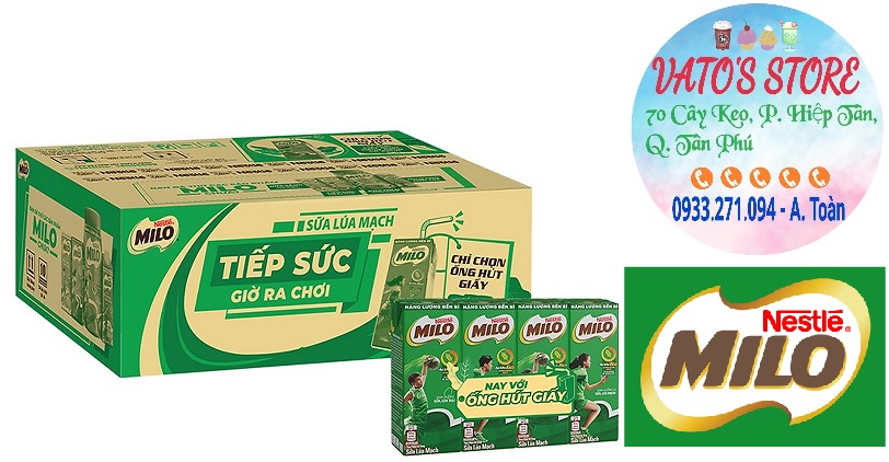 Thùng 48 hộp sữa nước nestlé milo 48 hộp x 180ml / combo 3 lốc 12 hộp sữa nước nestle milo 180ml