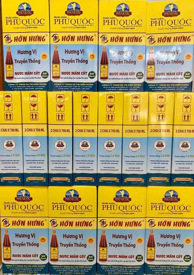 6 chai nước mắm Phú Quốc Hớn Hưng 200ml ,40 độ