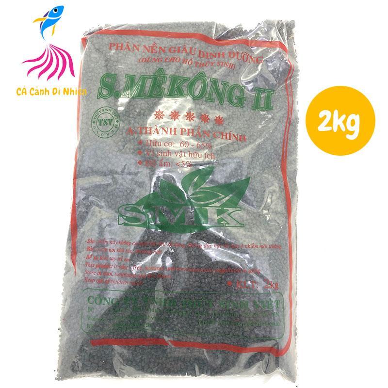 Phân nền MeKong cho hồ cá thủy sinh S.MEKONG II 2kg/túi phân nền thủy sinh có dạng viên đầy đủ dinh dưỡng và không tan trong nước