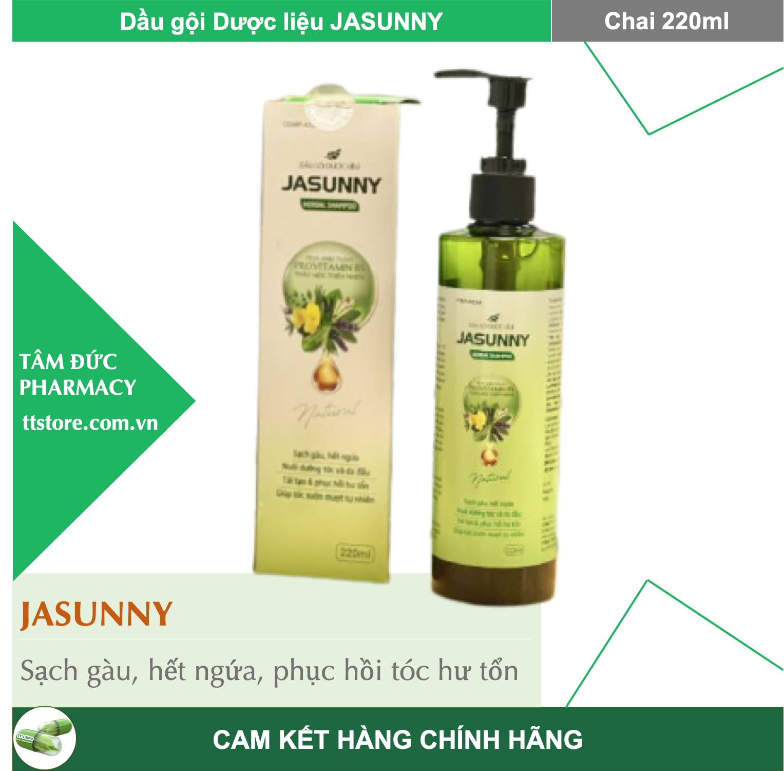 [HCM]Dầu gội Dược liệu JASUNNY [Chai 220ml] [jasuny jassuny]