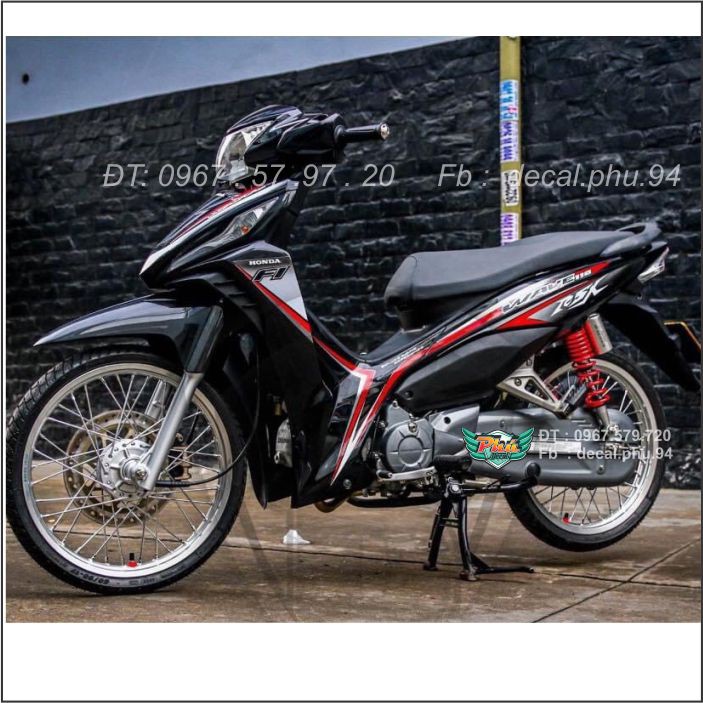 Tem rời Wave Rsx đỏ đen (H) - mẫu mã đa dạng - chi tiết sắc nét - nhận làm Tem rời theo yêu cầu
