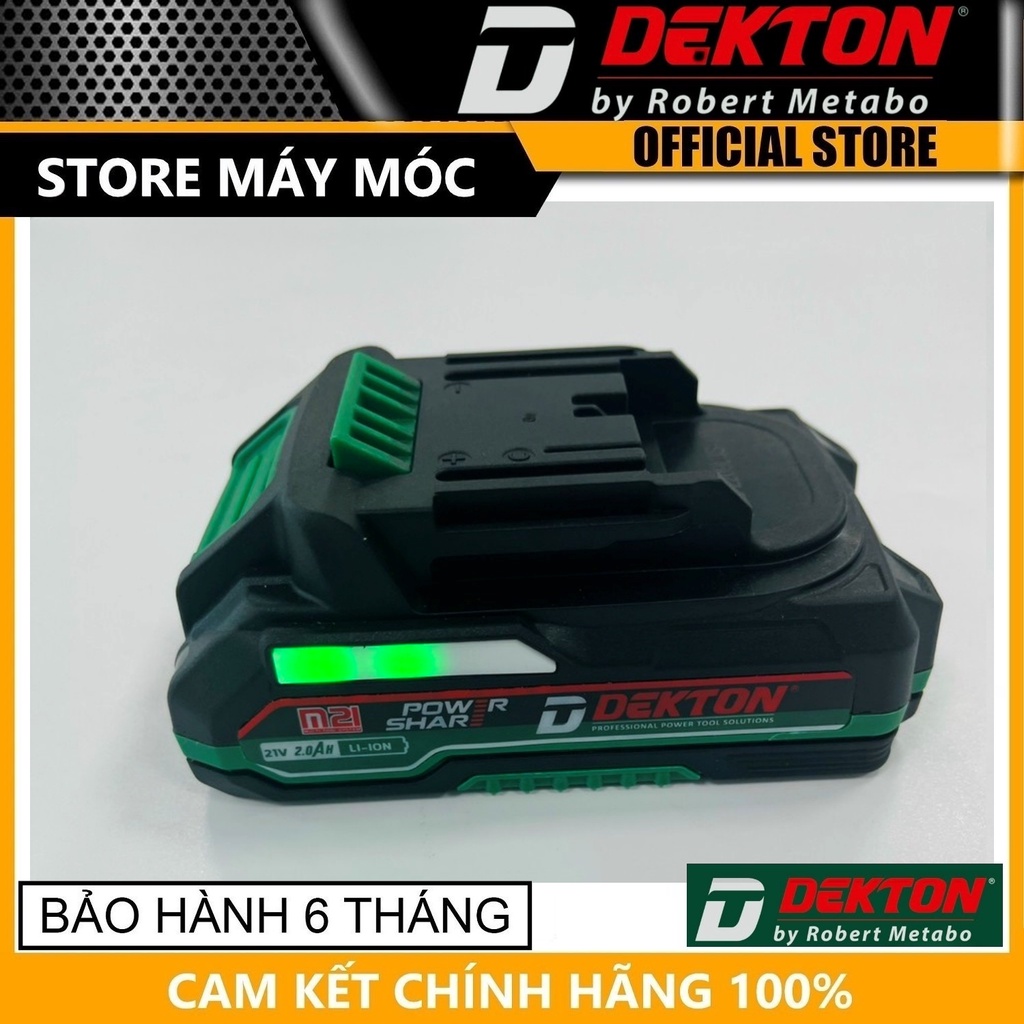 Pin 21v 2ah dekton m21-b2000plus - hàng chính hãng