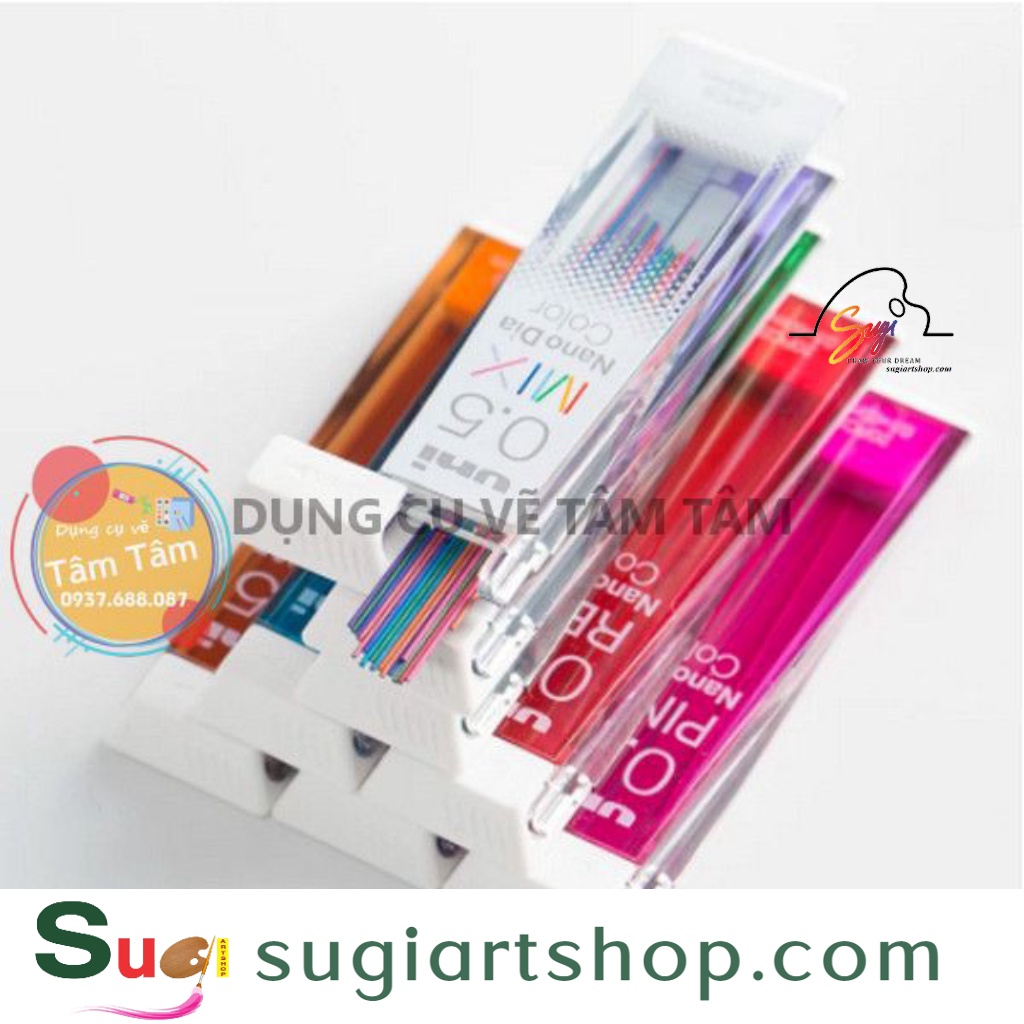 -Ruột chì màu UNI NANO DIA COLOR 0.5MM-