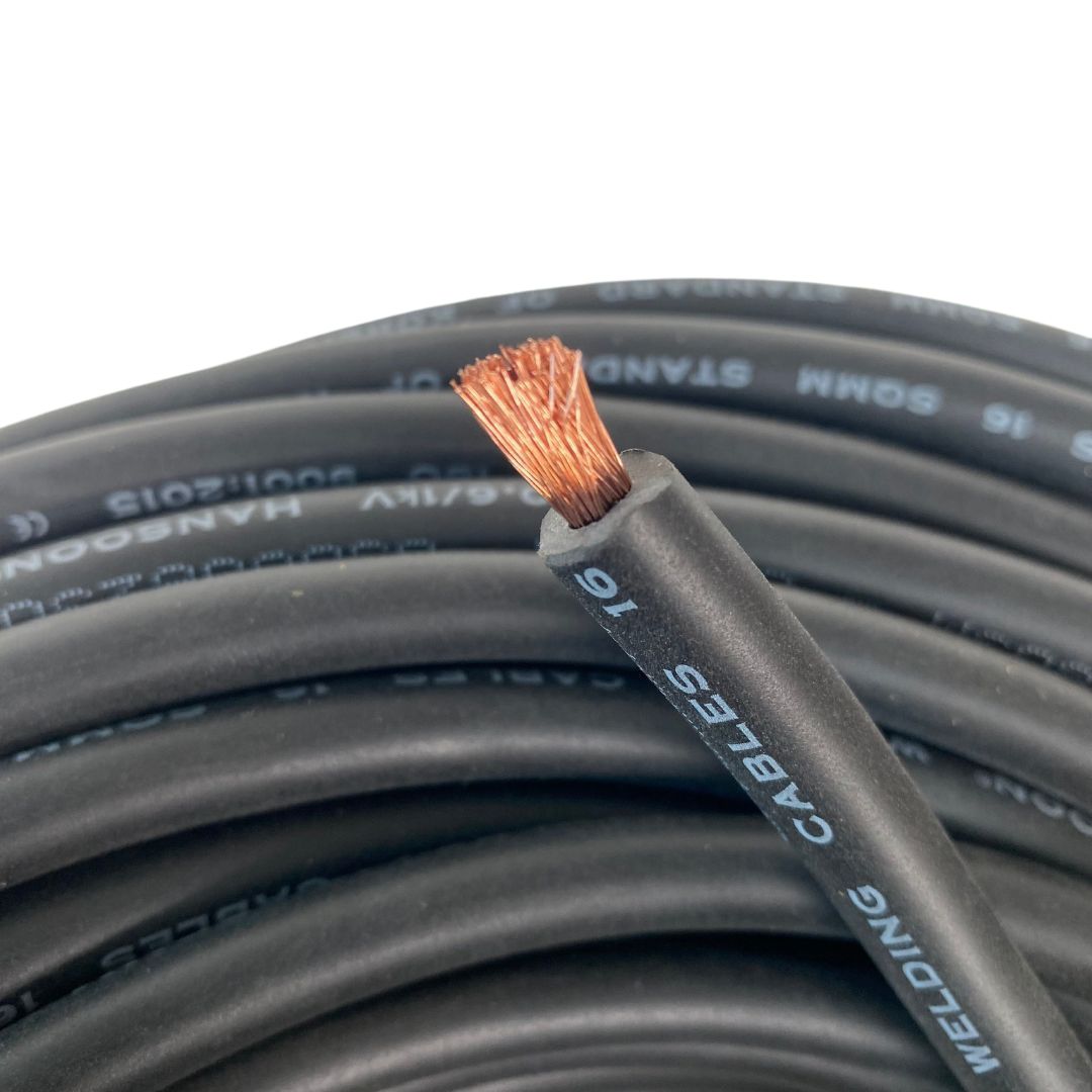 Dây cáp hàn 16, dây điện máy hàn, dây hàn 16mm bằng đồng 100%, dẫn điện tốt ít nóng, phù hợp máy hàn mini dùng que 2.5 , 3 2mm