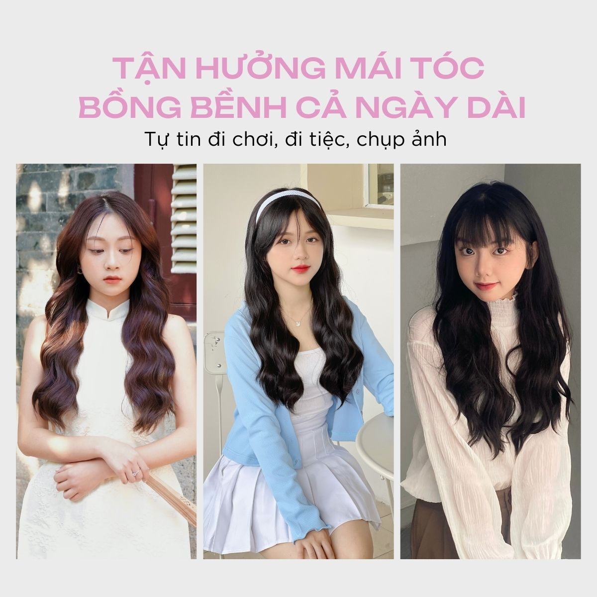 Tóc Kẹp U CAPELLI Dáng Xoăn Sóng Trục 60cm