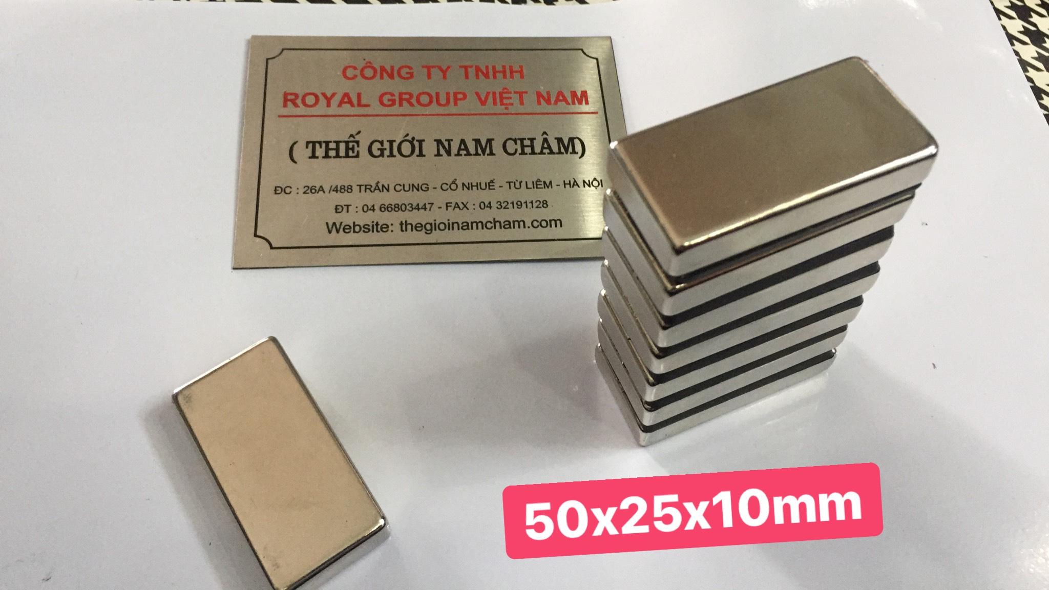 Nam châm·viên đất hiếm 50x25x10mm
